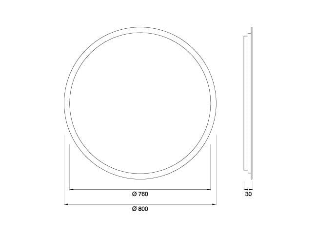 Круглое зеркало со встроенным настенным освещением CEADESIGN зеркала ARCH-00139220 - Вид №3