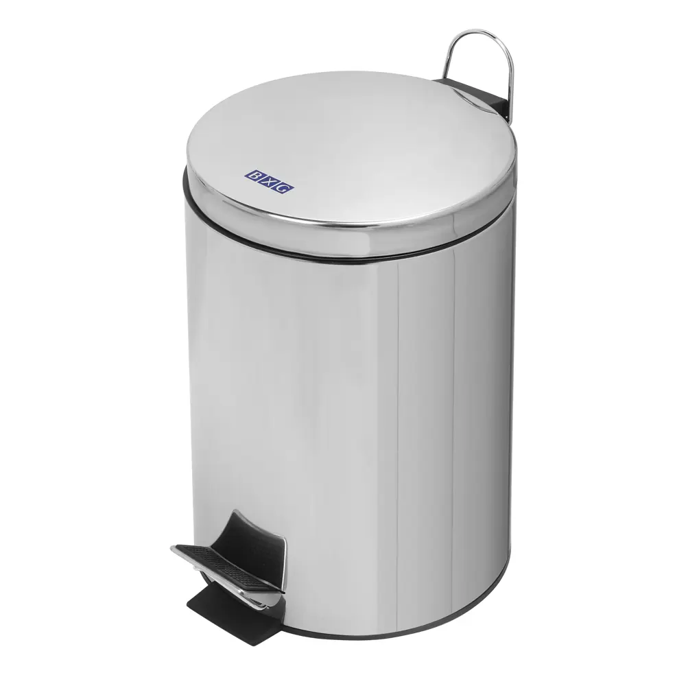 Контейнер для мусора BXG TCR- 20L, 20 л, сталь, цвет глянцевый хром STLM-2194069