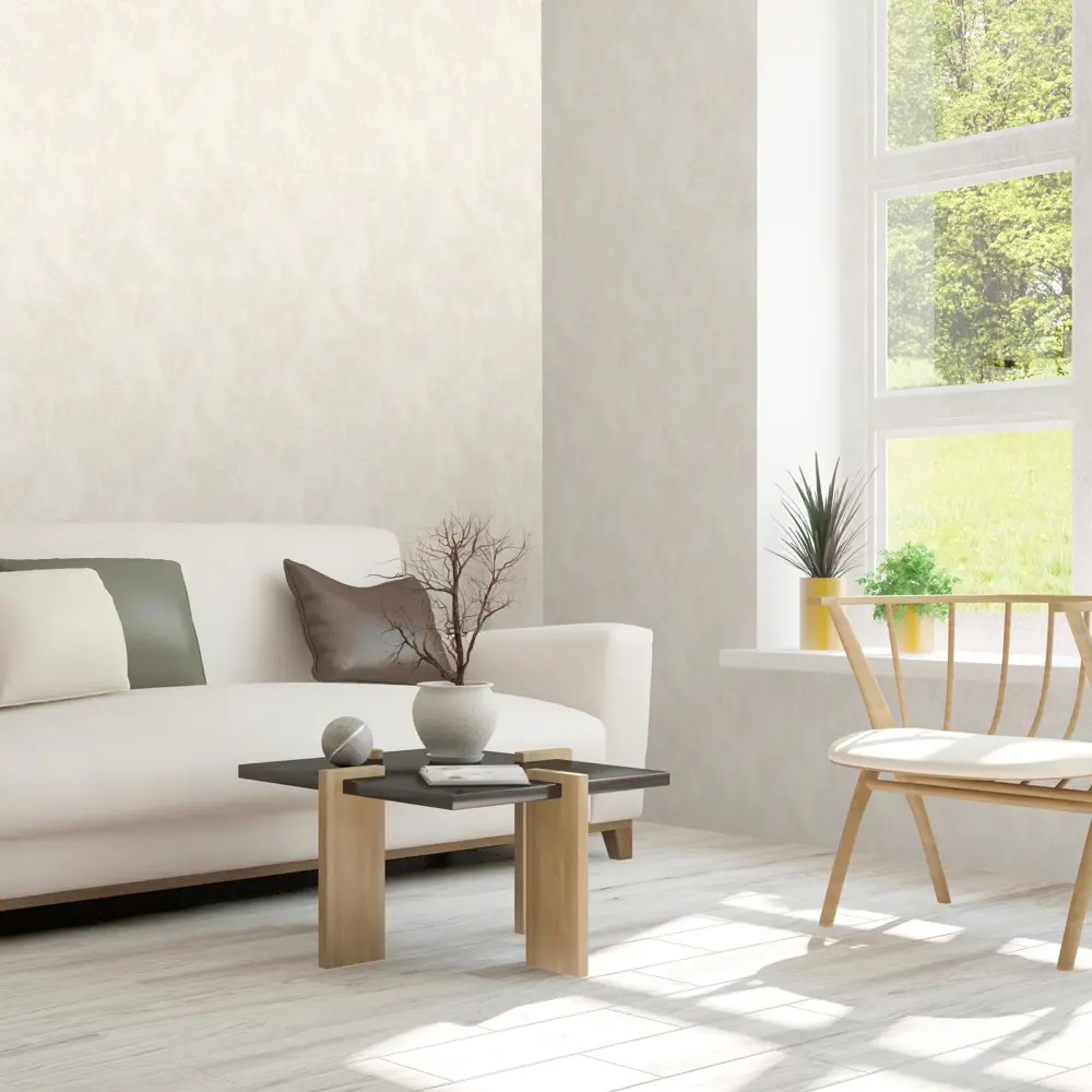 Ateliero Cosmopolitan: Флизелиновые обои бежевые с текстурой тиснения 87904562 STLM-0828345 - Вид №4