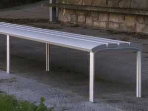 URBIDERMIS Скамья из анодированного алюминия без спинки Neoromántico