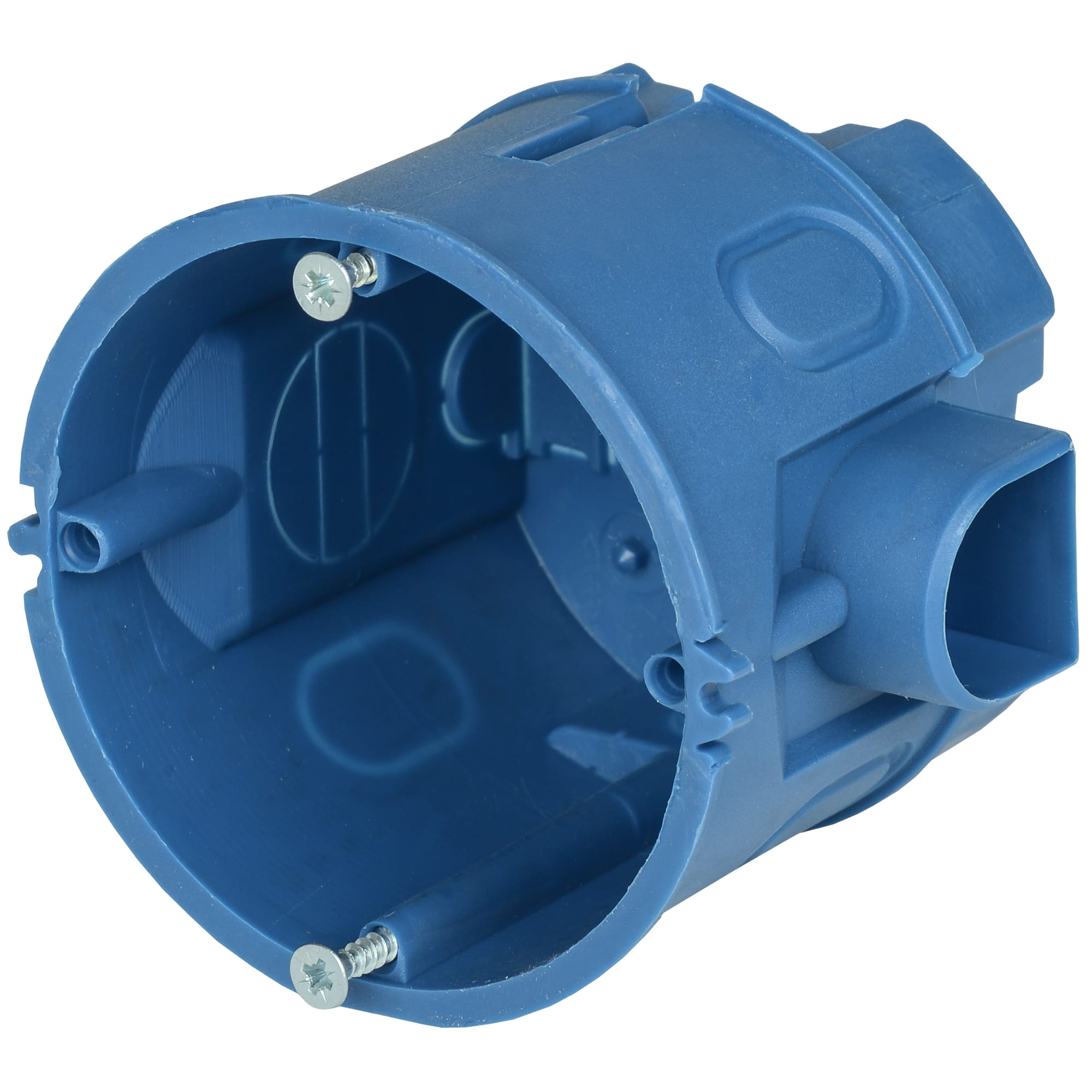 82169232 Подрозетник одноместный IEK для твёрдых стен 68х60 мм цвет синий Santreyd 