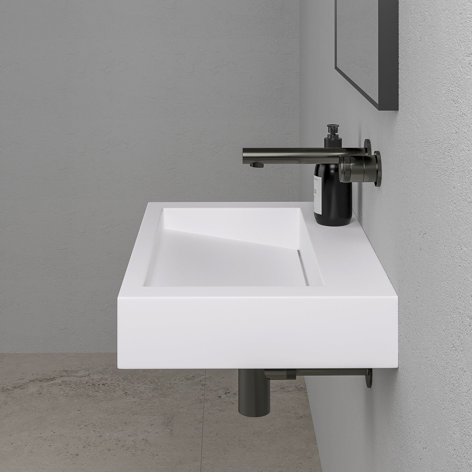 Прямоугольный подвесной умывальник из смолы LUSSO AURA ARCH-00101582 - Вид №6