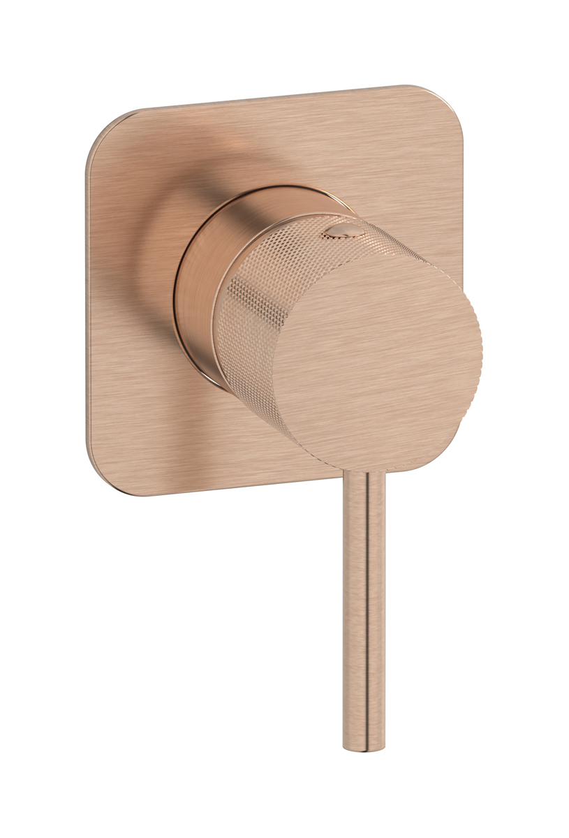 Внешние части встроенного смесителя на 1 потребителя. WE ARE IB id300sr Brushed Rose Gold Industria