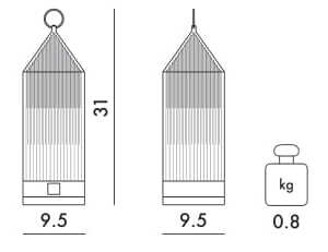 ПММА затемнения открытый настольная лампа Kartell LANTERN ARCH-00130854 - Вид №39
