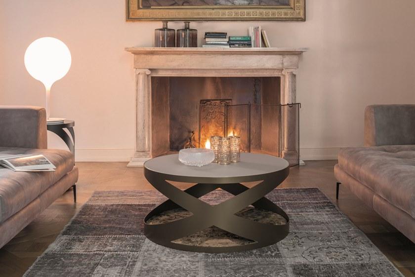 Tonin Casa Журнальный столик из стекла и металла с мраморным основанием  T6233  - Вид №2