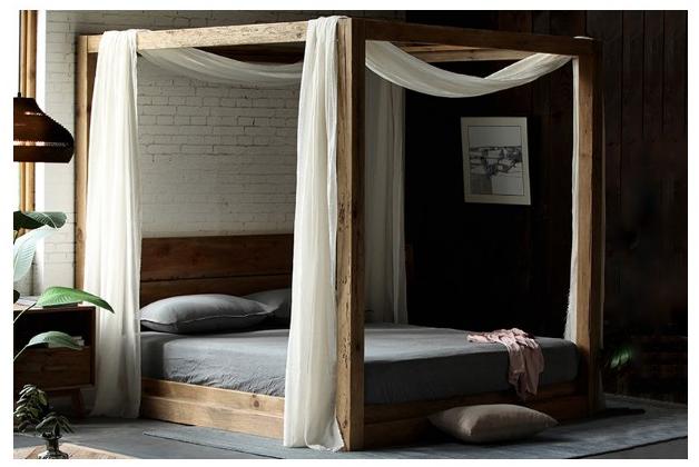 Arrediorg.it® Двуспальная кровать из массива дерева с балдахином Woodside sun-id-1472263 - Вид №3