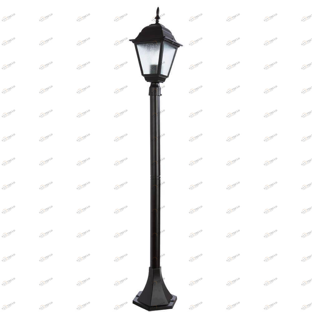 Уличный светильник парковый H 120 см черный Bremen A1016PA-1BK ARTE LAMP ПОД СТАРИНУ, СТОЛБ, ФОНАРЬ 00-3898552 Прозрачный;черный 
