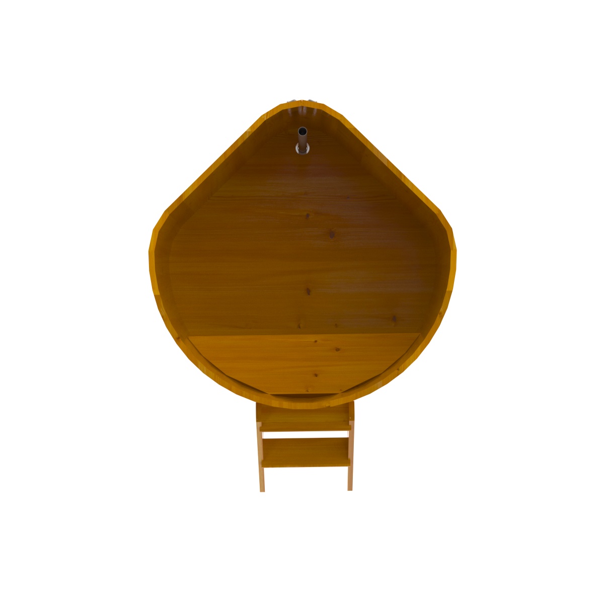 2310 Купель угловая из лиственницы Рустик 1,19х1,19х1,0 натуральная Alyarus  - Вид №5