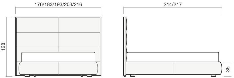 Chaarme Letti Кровать из экокожи с высоким изголовьем sun-id-1493138 - Вид №2