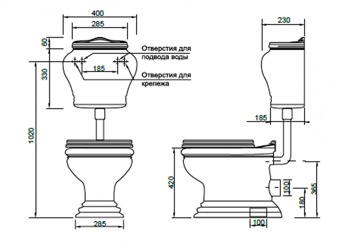 milady-bl-.do-nizbochok-v-pol Напольный унитаз Migliore Milady - Вид №3