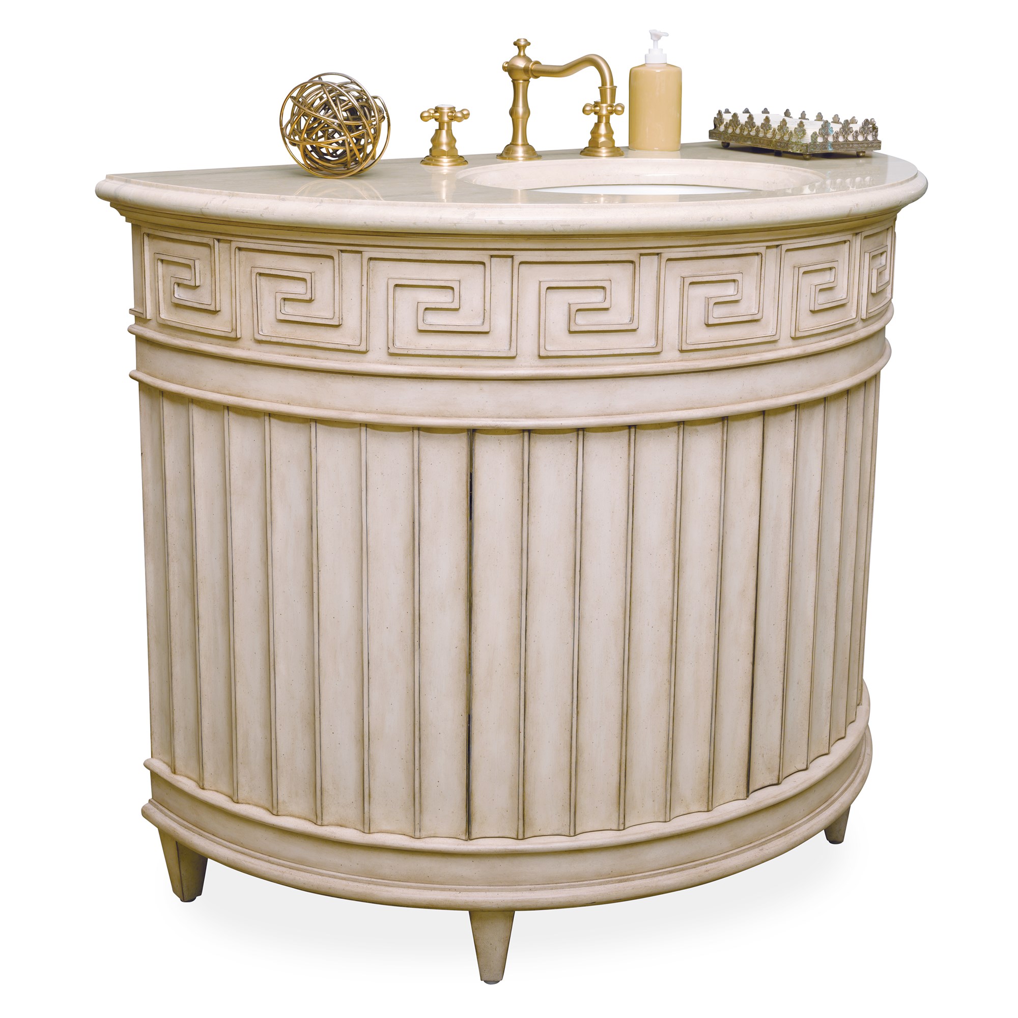 Тумбочка, большая (от 37 до 59,5) 06801-110-411 Fluted Sink Chest - Light Ambella  - Вид №1