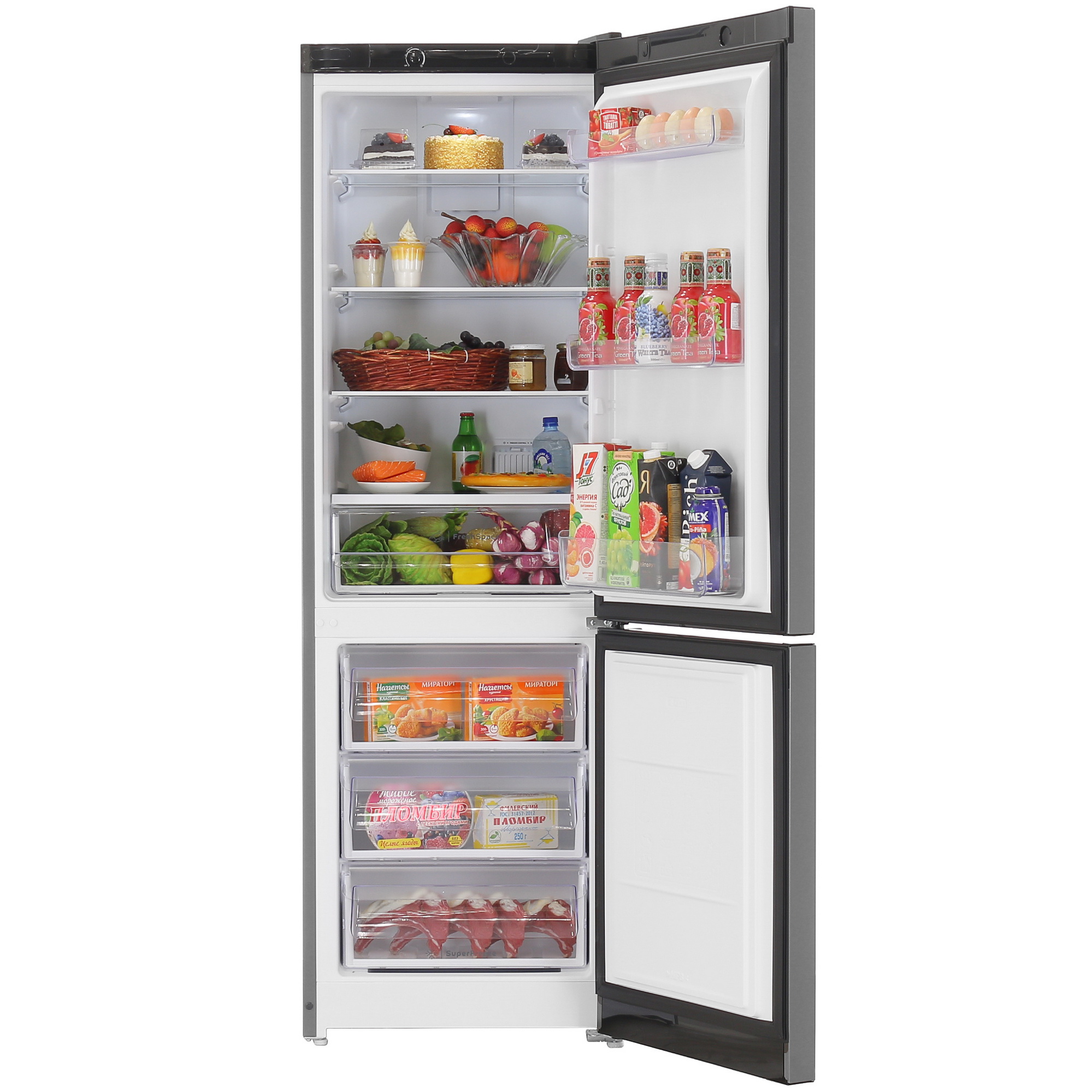 9082291 Холодильник с морозильником   Indesit ITS 4180 NG серый STDN-0086121 - Вид №5