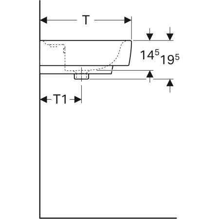 225165000 Накладная раковина Geberit Renova Plan Geberit  - Вид №4