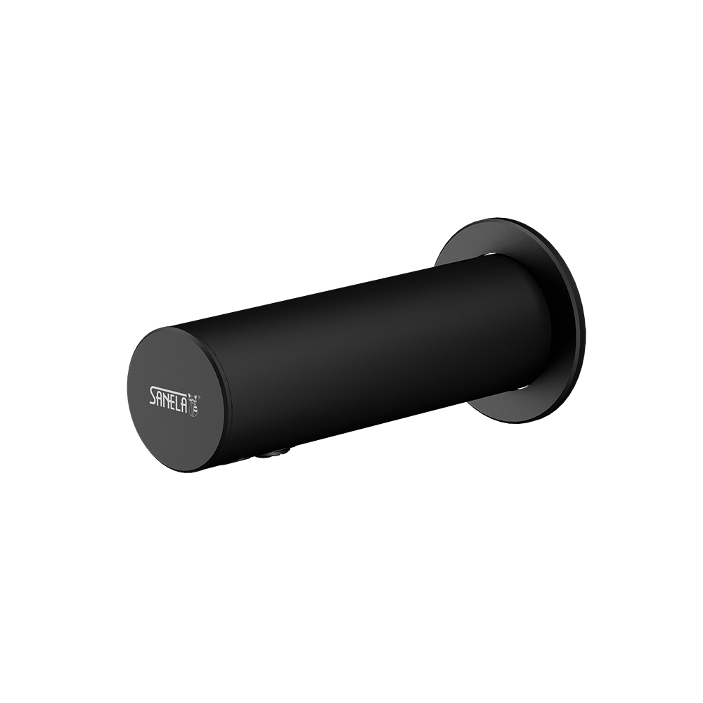 85837 Автоматический чёрный нержавеющий настенных дозатор мыла, 1 л бачок для мыла, 24 В пост. SANELA 