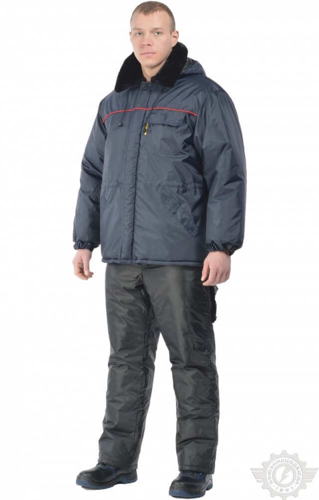 64460 Куртка "Эксперт-К" зимняя ткань "Оксфорд" темно-синяя  Зимняя спецодежда  размер 44-46/170-176  - Вид №5