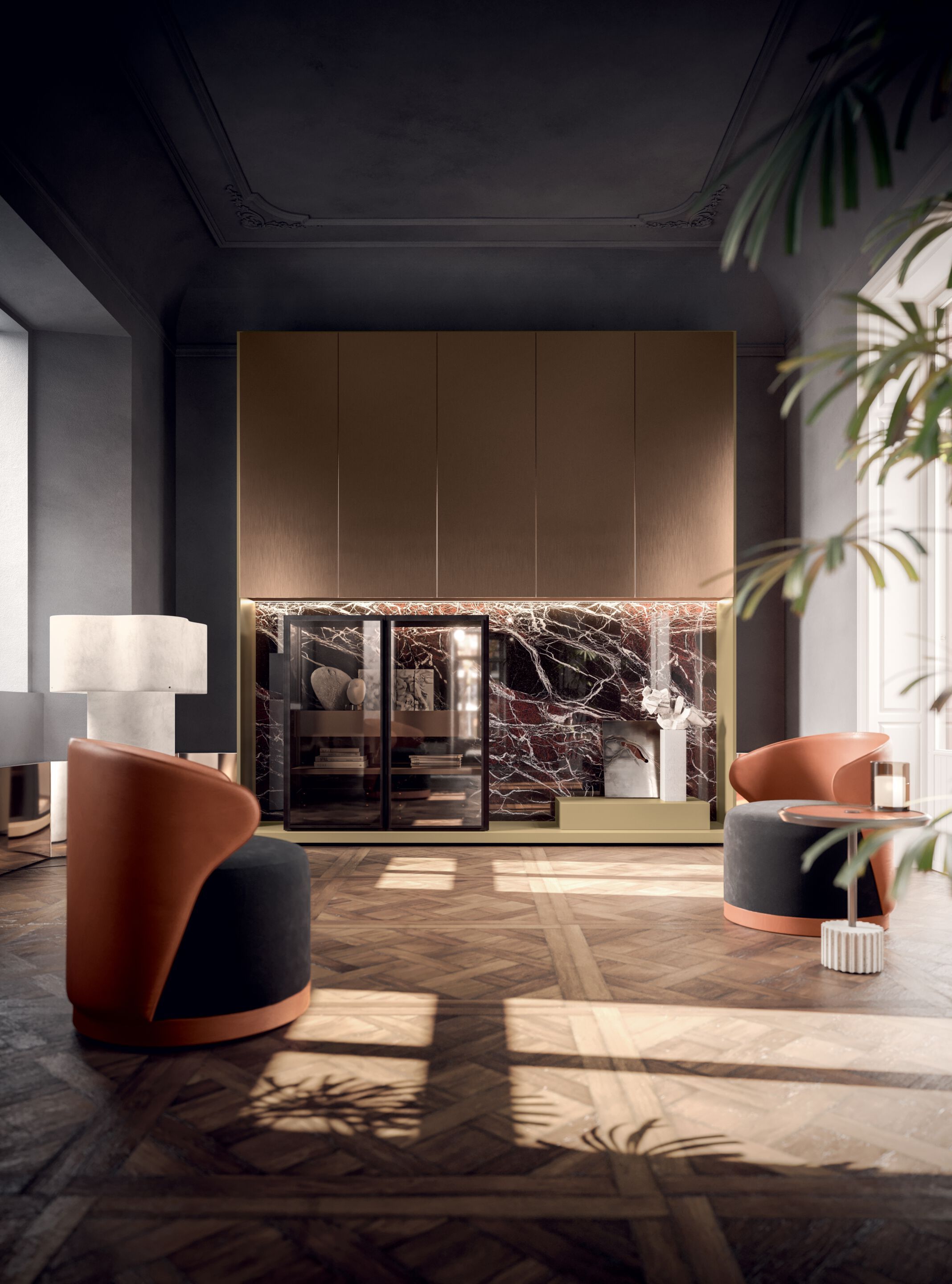 Кресло из кожи и ткани Kico Living Complements ARCH-00029712 - Вид №2