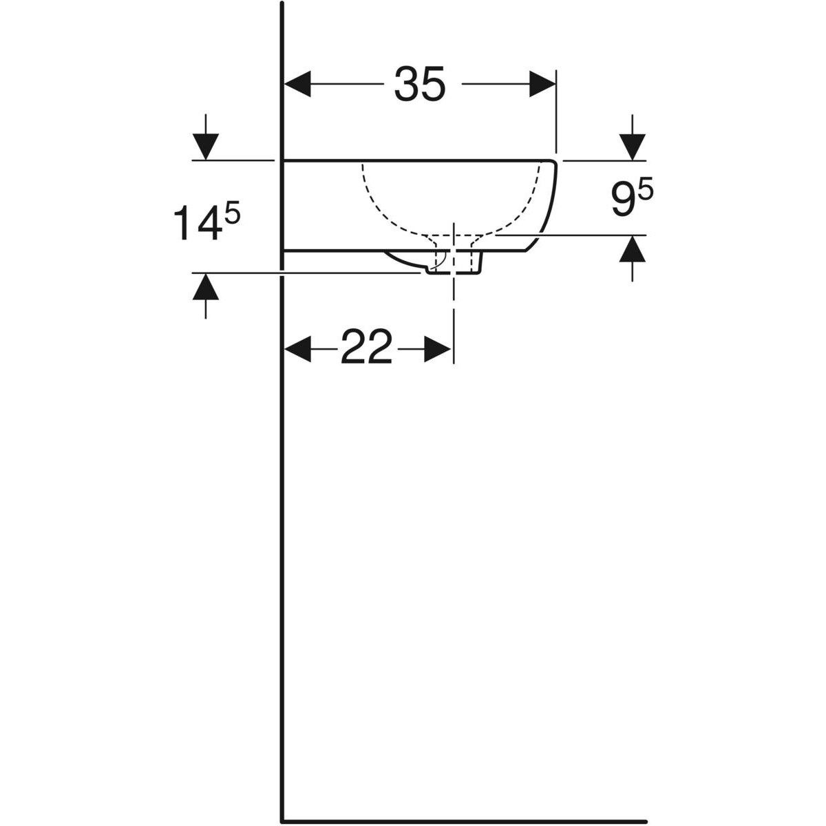 Мытье рук в витрине с переливом Geberit фантазия ARCH-00009412 - Вид №3