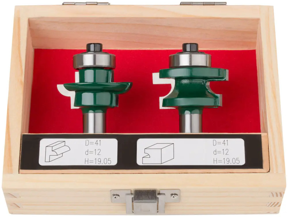 82855255 Набор комбинированных фрез Fit 41x19.5 мм, хвостовик 12 мм, 2 шт. STLM-0037092