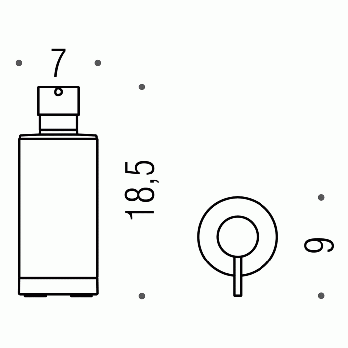 B9324-CNO Дозатор для жидкого мыла настольный (чёрная керамика) COLOMBO NORDIC Colombo Design - Вид №2