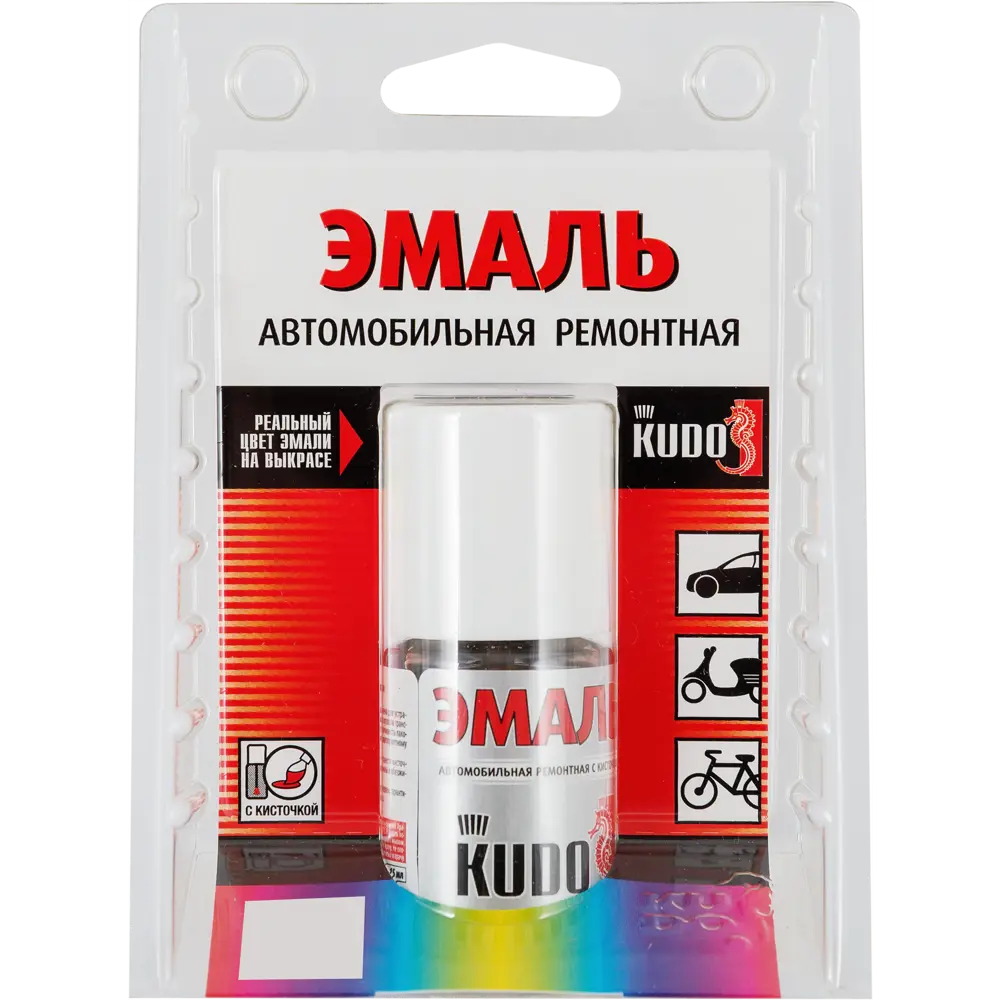 Эмаль автомобильная Kudo с кисточкой цвет чёрный матовый 15 мл STLM-2019889 - Вид №2
