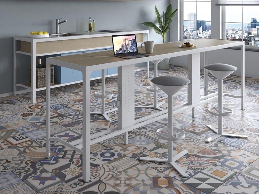 ESTEL GROUP Высокий деревянный обеденный кухонный стол в современном стиле Buffet sun-id-1475705 - Вид №3