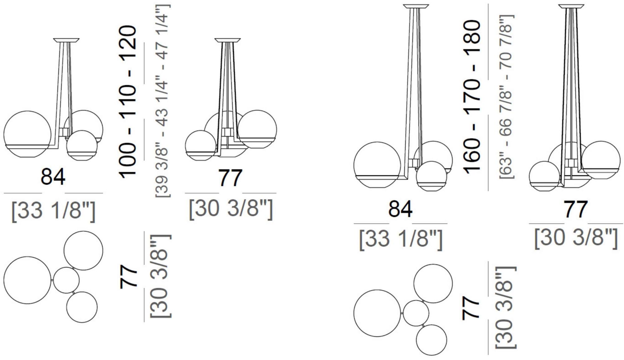 Arketipo Подвесной светильник из металла Bubble bobble sun-id-1373999 - Вид №1