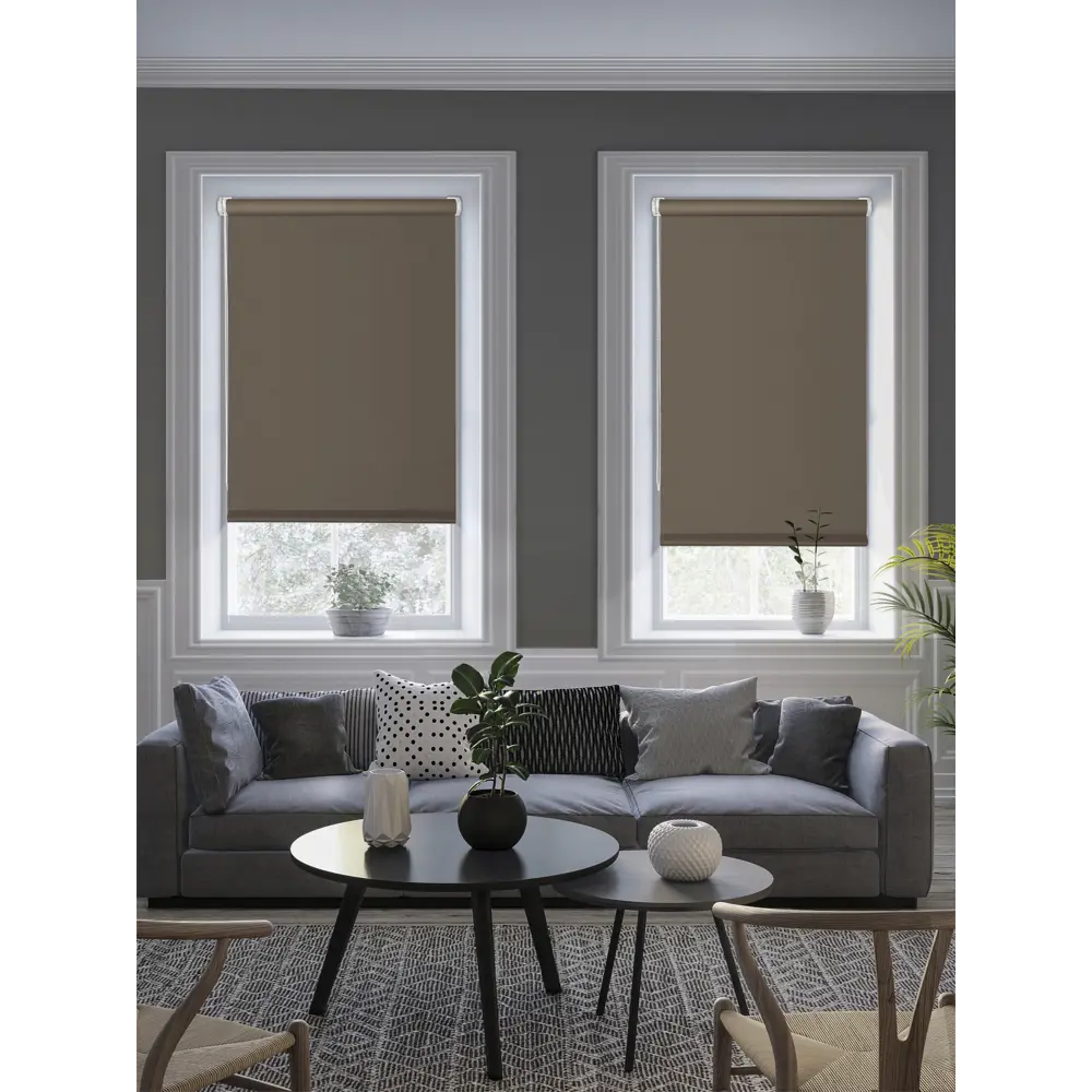 Штора рулонная блэкаут Midnight 55x175 см коричневая 86305132 STLM-2181666 GARDEN - Вид №4