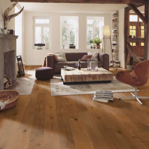 Паркетная доска Meister PD 400 Cottage Закопченый лайт 8307 Дуб Рустик с брашью (Текстурированная) 2200х180 мм 2300200026 - Вид №1