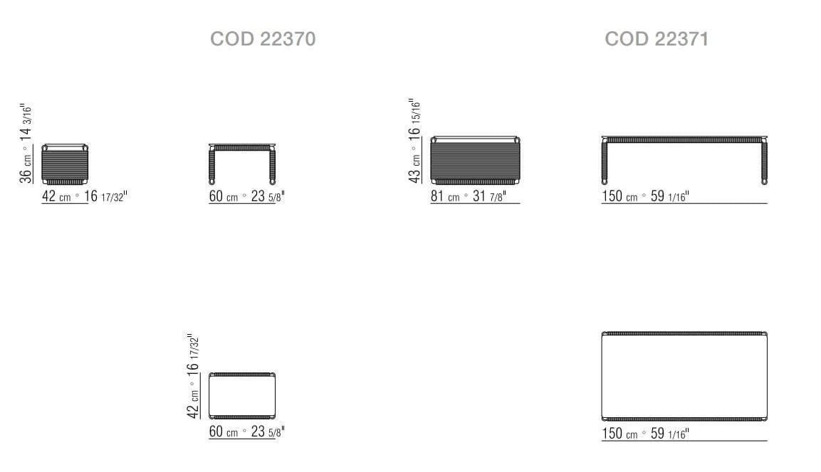 Прямоугольный кожаный журнальный столик с мраморной столешницей Flexform Tindari ARCH-00096327 - Вид №4