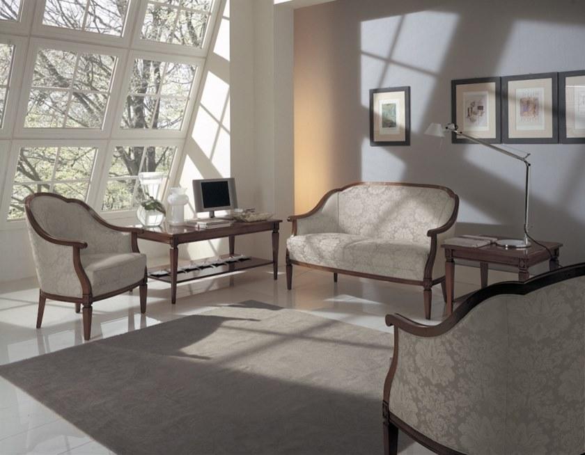 SELVA 2-х местный диван из бука и ткани Villa borghese 1375 - Вид №1