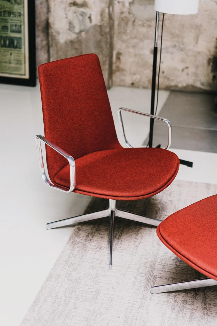 ENEA Кресло из ткани с 4 спицами и подлокотниками Lottus lounge sun-id-1427539 - Вид №6