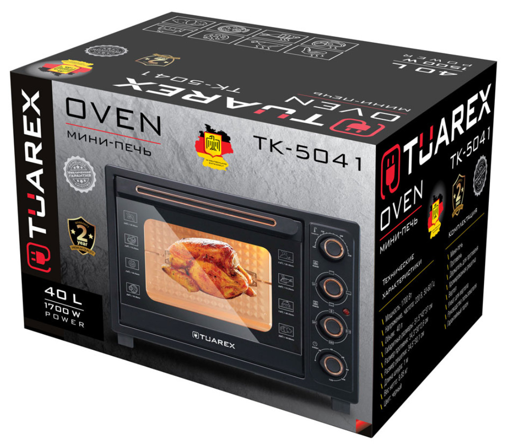 9207962 Мини-печь Tuarex TK-5041 черный STDN-0035294 - Вид №2