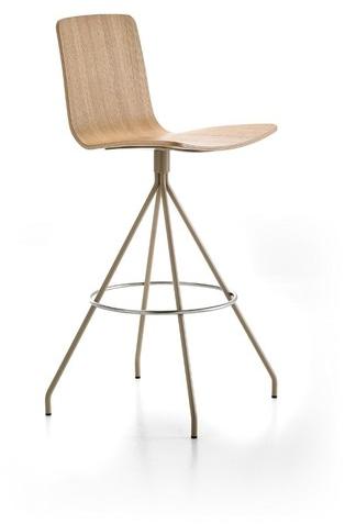 Viccarbe Табурет поворотный деревянный со спинкой Klip sun-id-1459762 - Вид №3