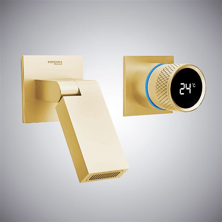 Настенный смеситель для раковины с 2 отверстиями Fontana Showers синий Синий ARCH-00139938 - Вид №11