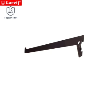 Кронштейн прямой однорядный Larvij 25 см нагрузка до 55 кг цвет чёрный