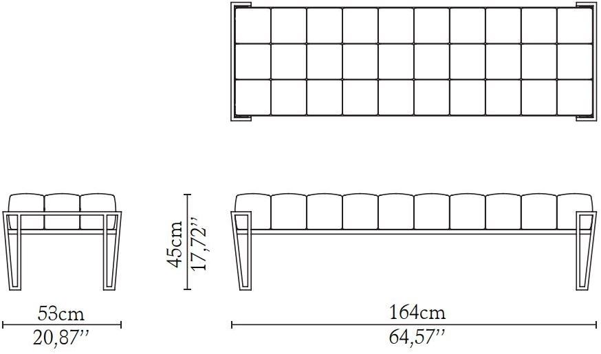 LUXXU Стеганая скамья, обитая бархатом Nubian sun-id-1437524 - Вид №5