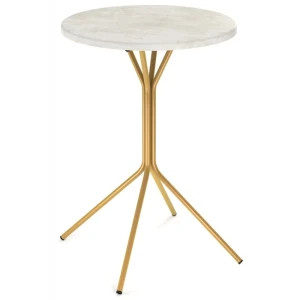 Журнальный столик круглый 35x35 см белый