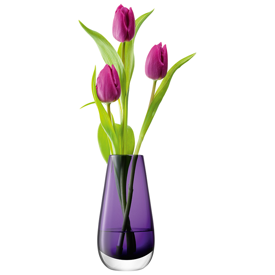 Ваза в форме бутона flower colour 14 см фиолетовая LSA INTERNATIONAL - 253390 Фиолетовый  - Вид №7