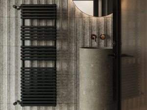 Настенный стальной вертикальный полотенцесушитель