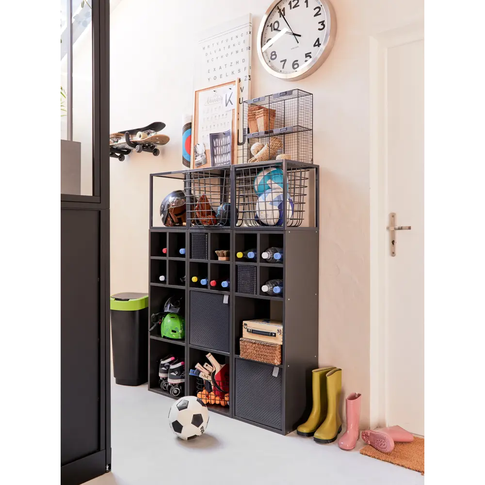 Корзина Spaceo KUB Paris 30х30х30 см 30 л металл цвет черный 82006884 STLM-2060505 - Вид №2
