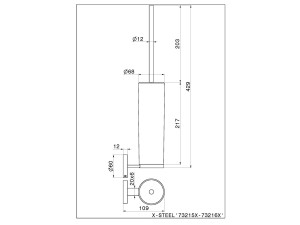Туалетная щетка из нержавеющей стали