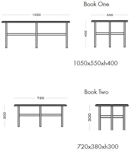 Secolo Book One & Two Журнальный столик из мрамора 105x55x40 см Book 2 - Вид №5