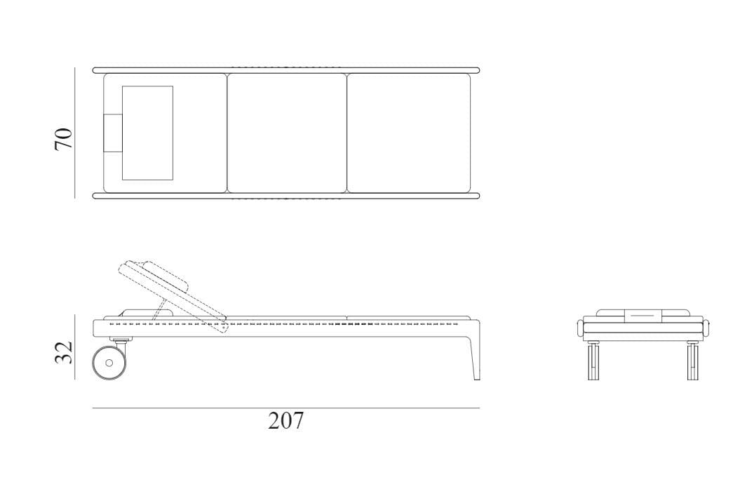 Шезлонг из красного дерева Exteta Levante ARCH-00108136 - Вид №15