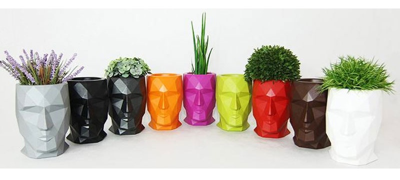 070323 Кашпо матовое бежевое 70см Vondom Adan - Вид №3