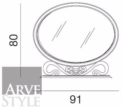 Arvestyle Овальное зеркало в раме Naima Sl-0524 - Вид №5