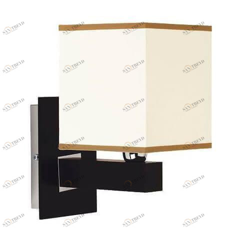 Бра металлическое с абажуром на 1 лампу бежевое Ewa Venge 10330 ALFA КУБ 00-3928250 Белый;венге 