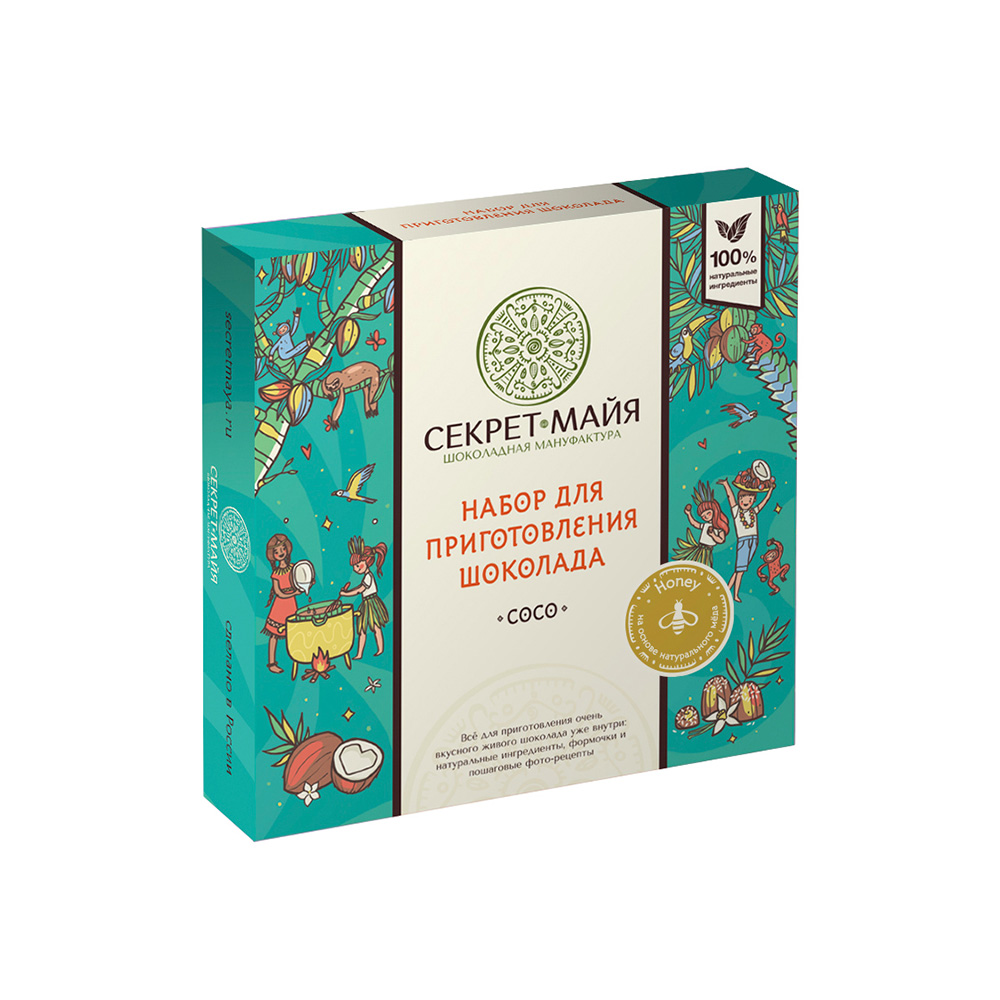430 Набор для приготовления шоколада Coco Honey 330 г Секрет Майя 