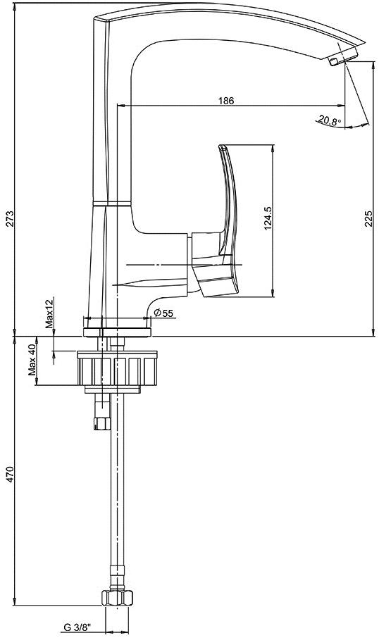 MGCR572 Magnum Смеситель для кухни, хром Paini - Вид №1