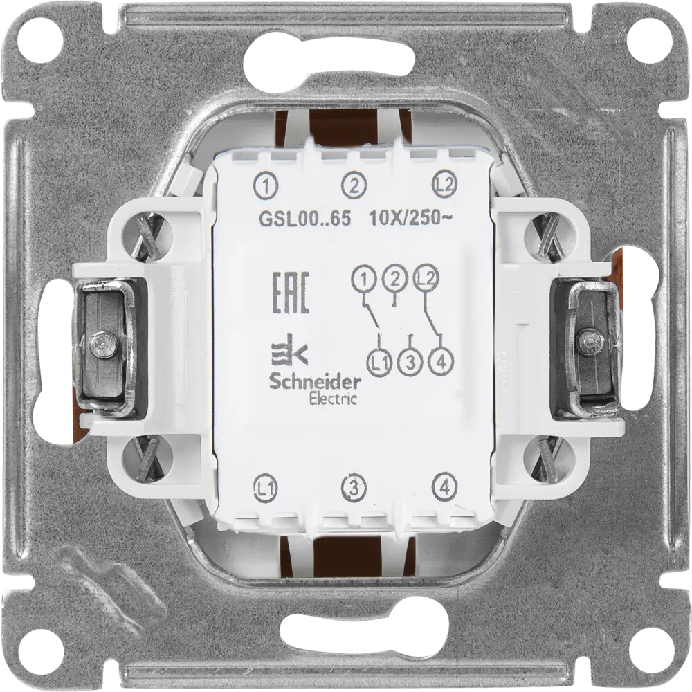 Выключатель проходной встраиваемый Systeme Electric Glossa 2 клавиши цвет дуб 84730731 STLM-2115601 - Вид №2