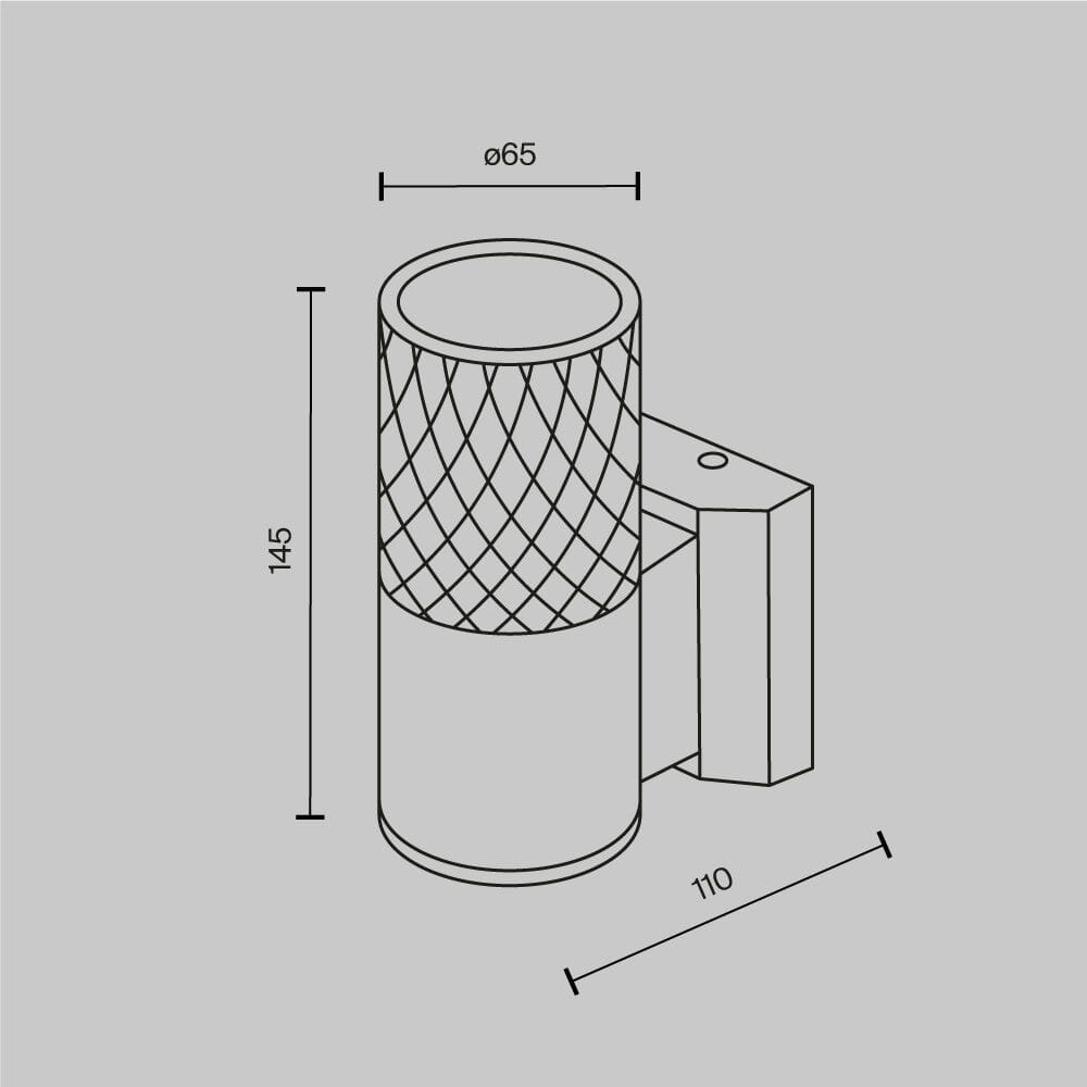 Алюминиевый полый свет открытый настенный светильник Maytoni Bowery ARCH-00115771 - Вид №6